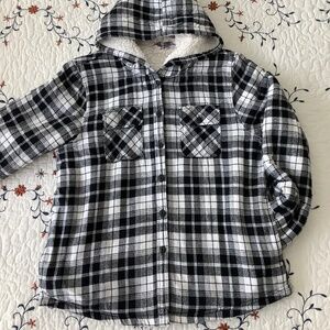 Plaid Hooded Women's Top